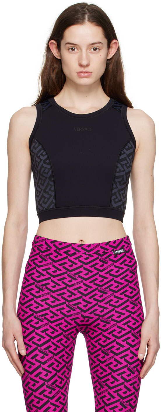 

Черный топ Greca Versace Underwear