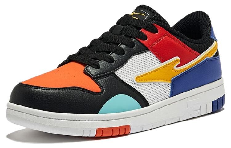 Кроссовки ERKE Skateboarding Shoes Men Low-top, черный/красный — фото 2