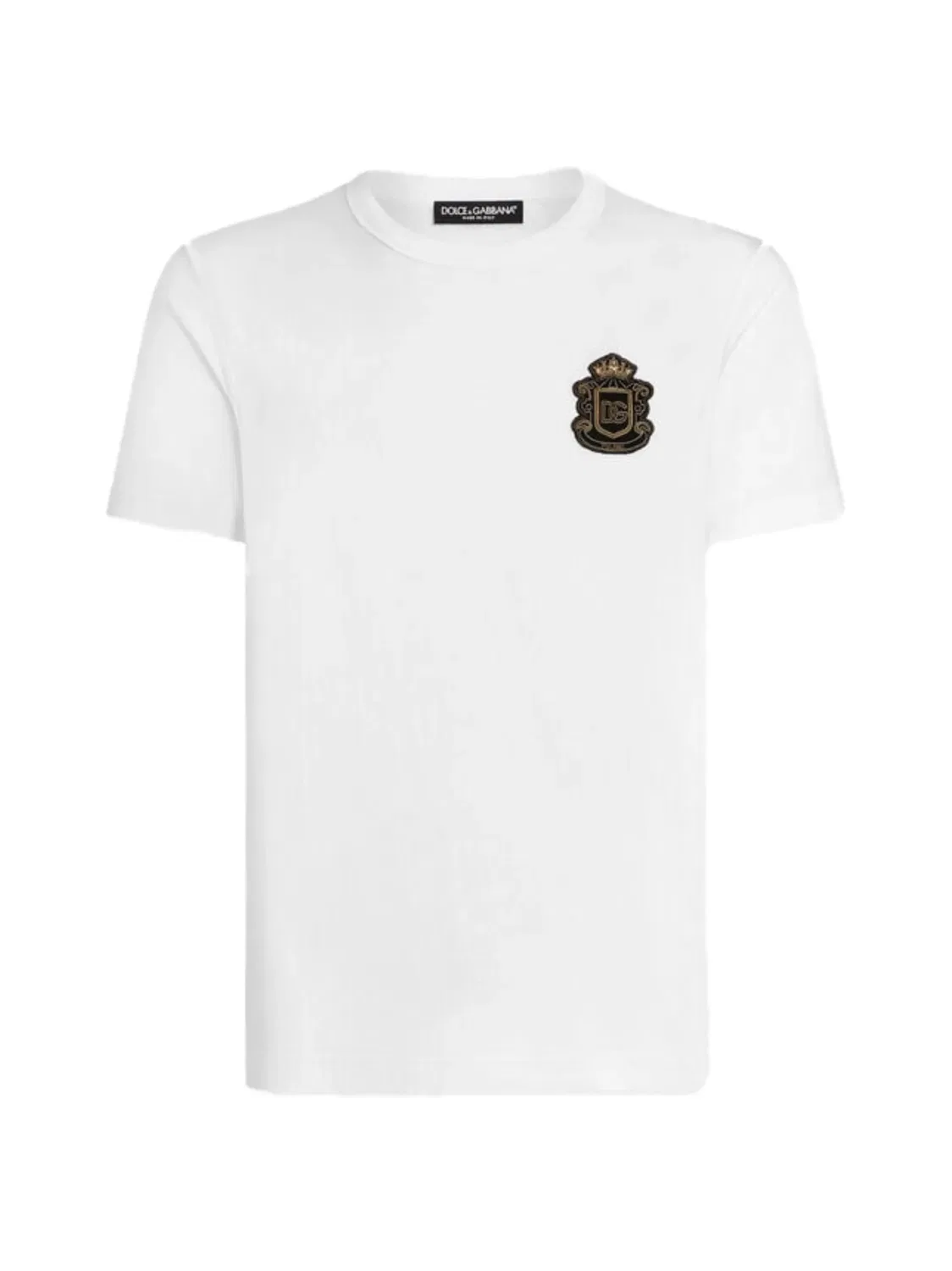 Футболка с аппликацией герба Dolce & Gabbana, белый