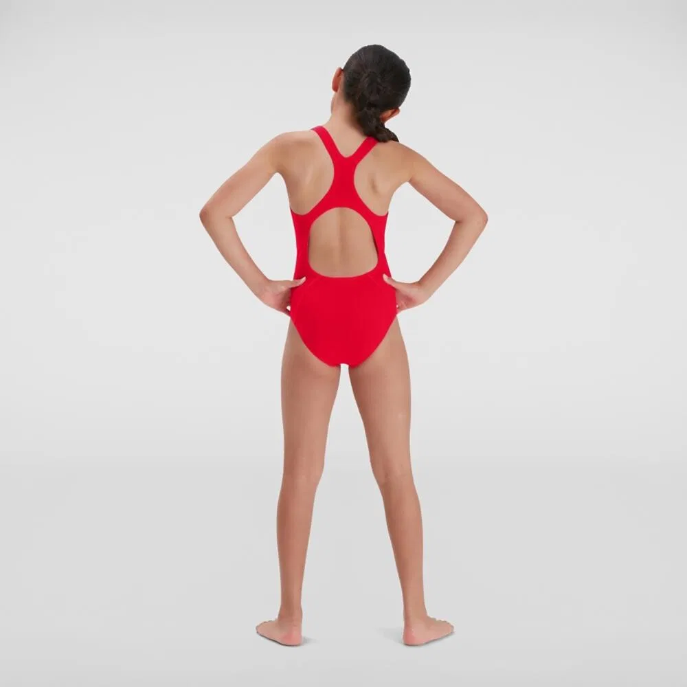 Детский цельный купальник для девочек Speedo Eco+ Medalist, Rot — фото 2