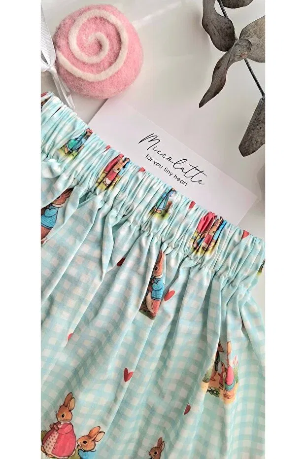 Детское платье-юбка хлопковая с принтом Miccolatte For You Tiny Heart, Peter Rabbit — фото 4