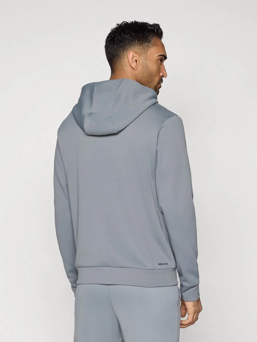 Спортивная толстовка на молнии NIKE Athletic Zip-Up Hoodie 'FLEX' цвета «базальтово-серый» — фото 4