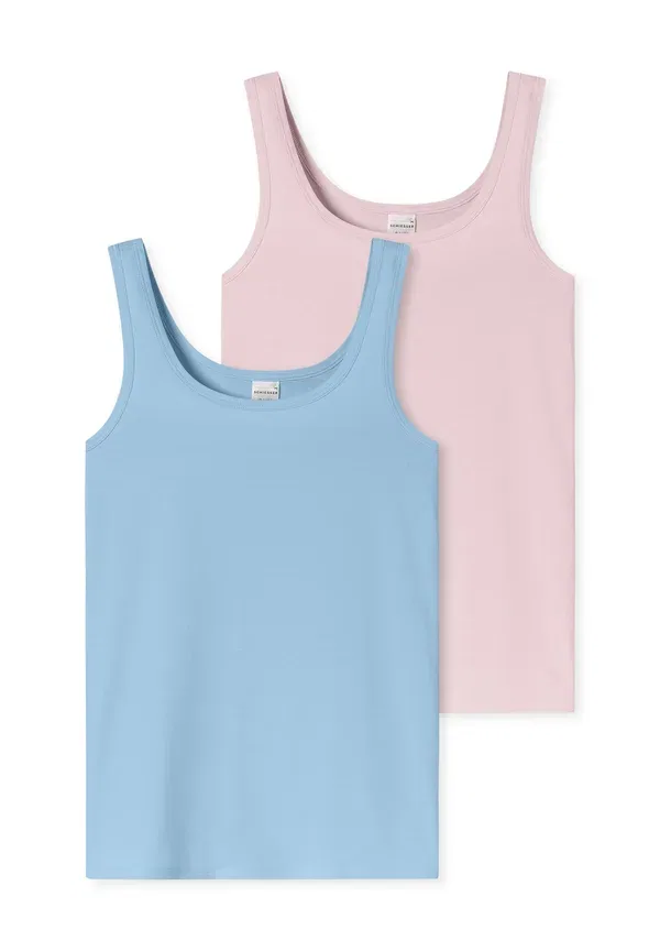 Майка 2-pack undershirt Schiesser, розовый/голубой