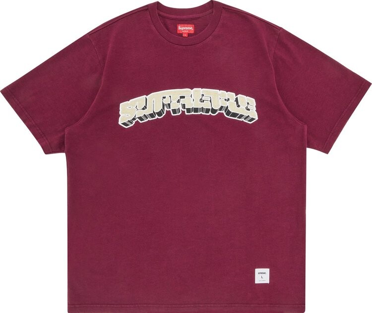 

Футболка Supreme Block Arc Short-Sleeve Top 'Plum', фиолетовый