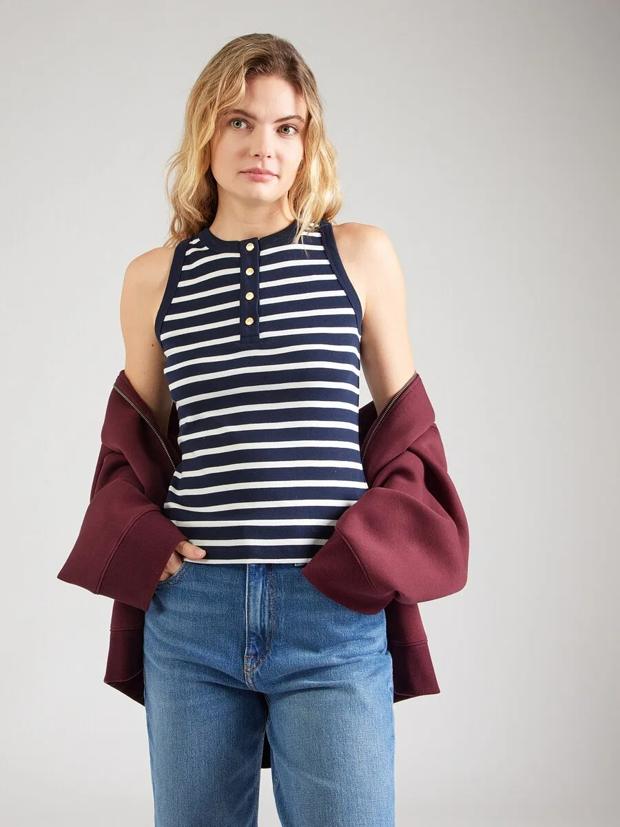 Топ TOMMY HILFIGER синего цвета — фото 2