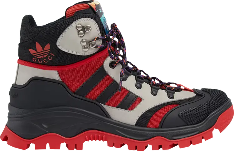 

Кроссовки Adidas x Gucci Lace Up Boot Black Red, черный