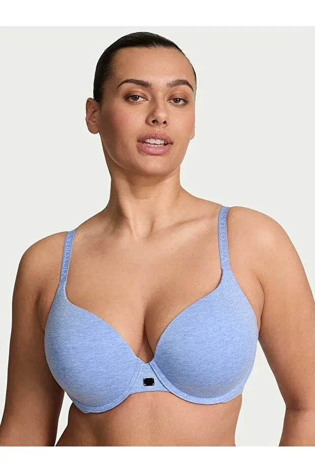 Женский бюстгальтер хлопковый push-up Victoria'S Secret, Blue