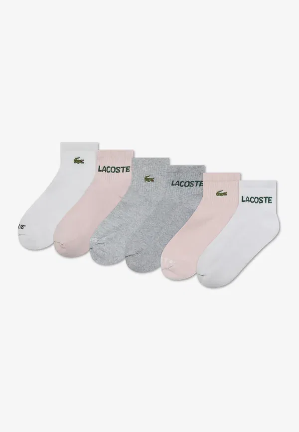 Набор из 6 пар носков унисекс (четверть носка) - носки Lacoste, белый