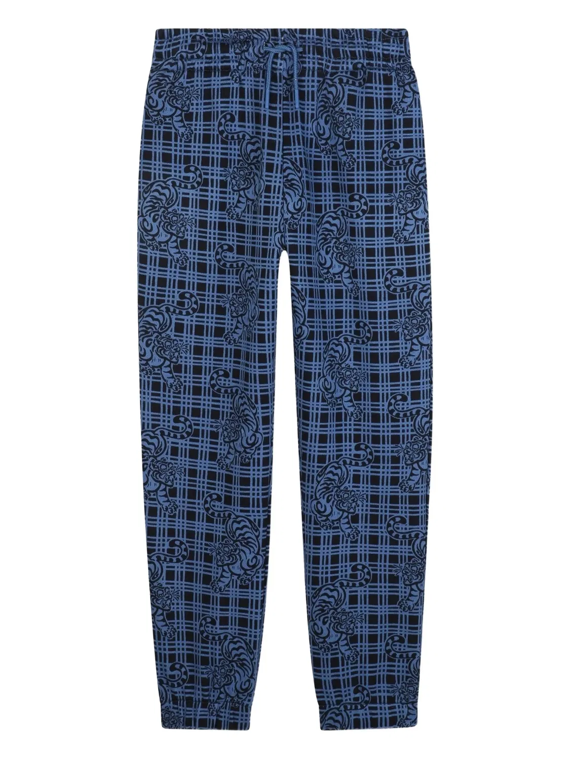 Брюки-треники в тигровом принте Kenzo, синий — фото 2