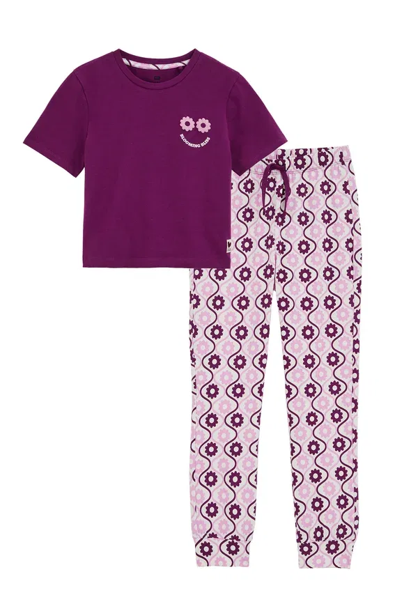 Пижамный комплект с цветочным принтом, We Fashion, purple, фиолетовый — фото 4