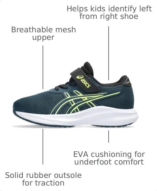 Детские беговые кроссовки для мальчиков PRE Excite 11 PS ASICS, Tranquil Teal/Citron — фото 3
