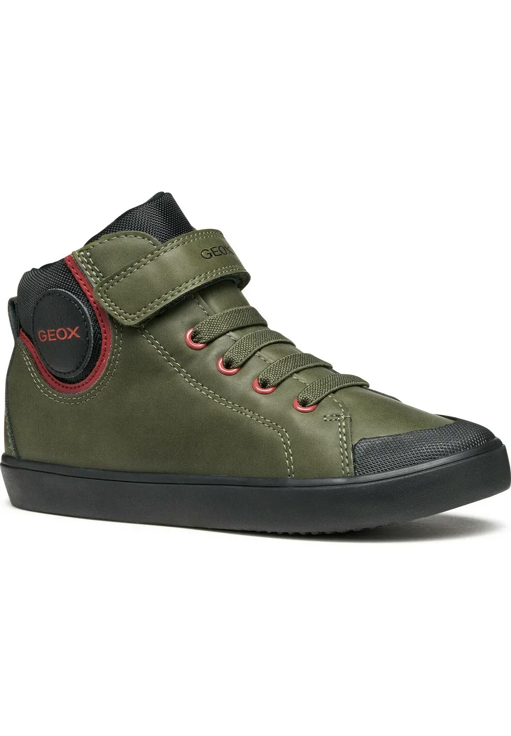 Gisli boy - высокие кроссовки Geox, Dark Green Black — фото 2