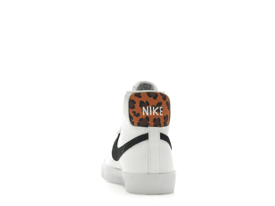Детские кроссовки Lifestyle с принтом Nike Blazer Mid 77, White/White-Leaopard — фото 4