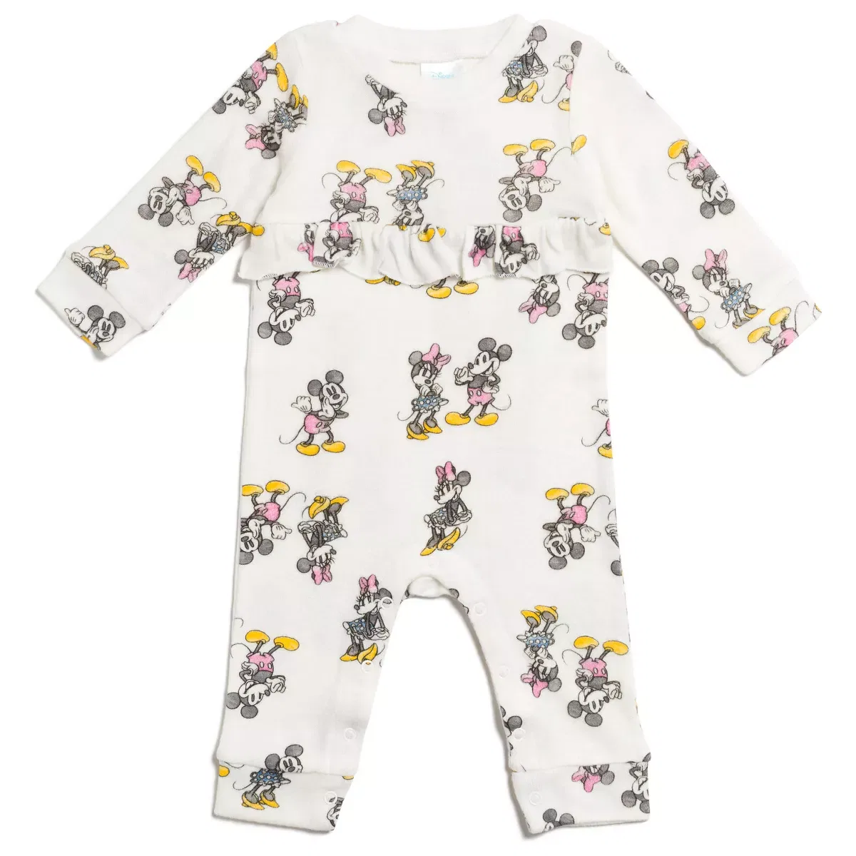 Детский комбинезон для девочек с длинным рукавом Disney Mickey Mouse Minnie Mouse, White