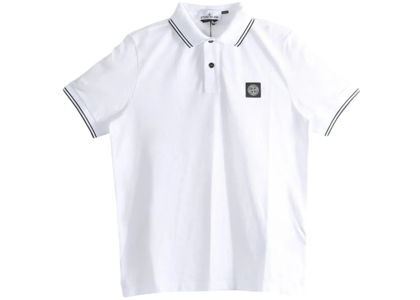 Мужское поло с коротким рукавом Polo Stone Island, White