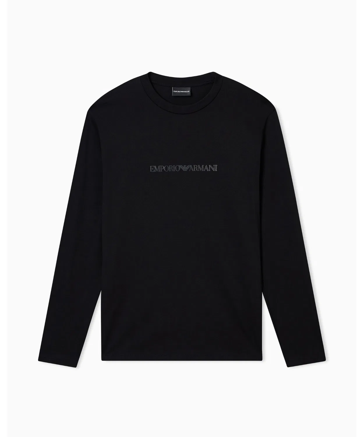Мужской лонгслив с принтом Emporio Armani, Черный