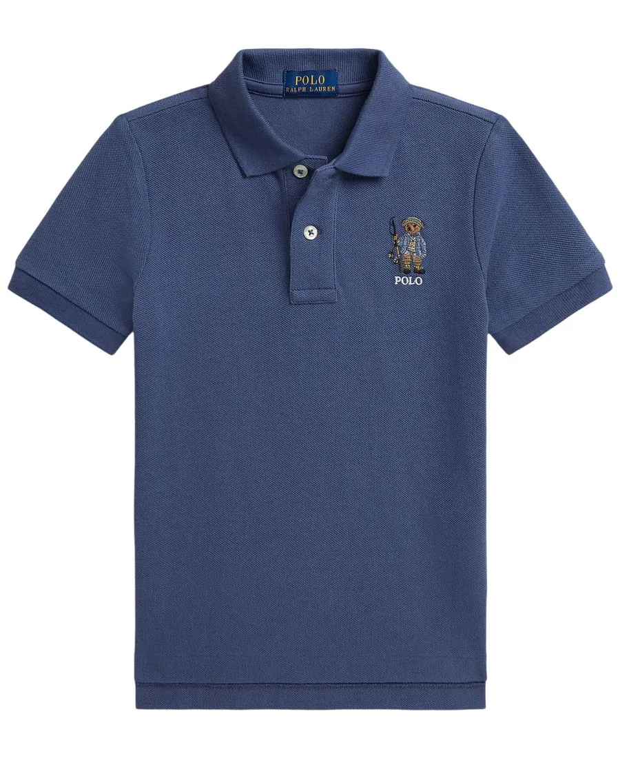 Детская футболка-поло с Polo Bear и коротким рукавом Polo Ralph Lauren, Old Royal