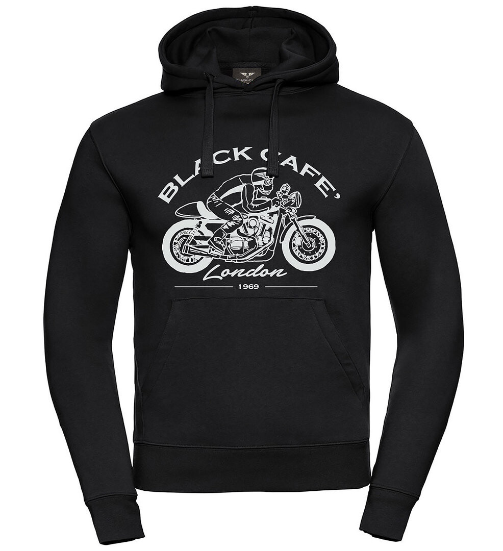 

Толстовка Black-Cafe London Retro Bike с капюшоном, черный/белый