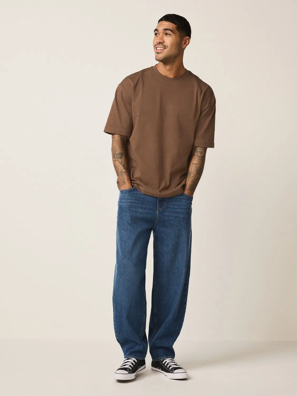 Футболка Relaxed Fit Heavyweight Next, Brown Chocolate — фото 2