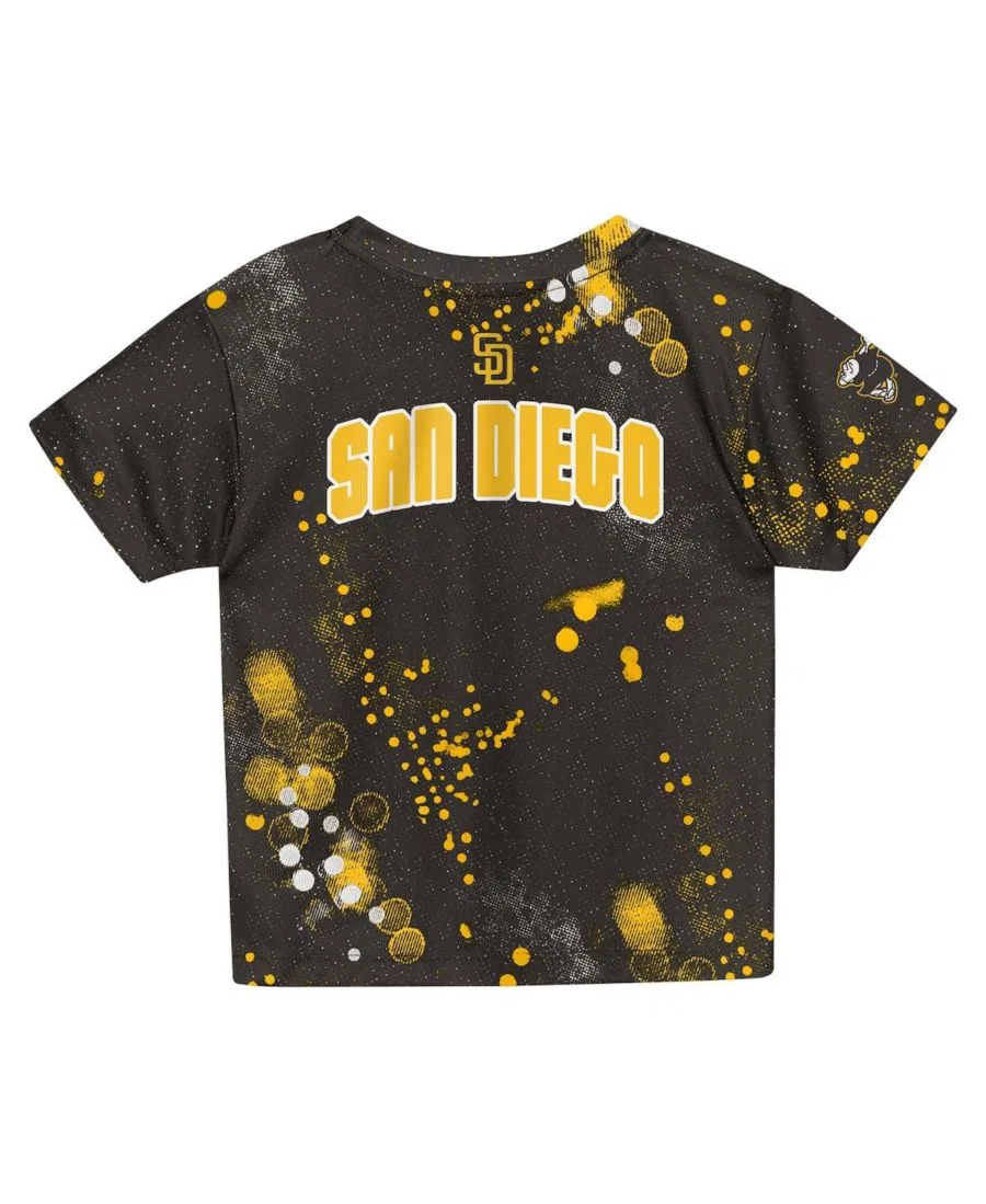 Комплект из футболки и шорт San Diego Padres Pinch Hitter Infielder Outerstuff, Brown — фото 3