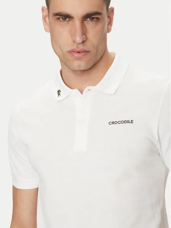 Поло regular fit Lacoste, белый — фото 4