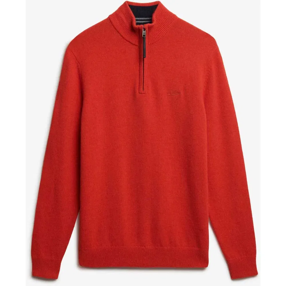 Свитер с полузамком Superdry Wool Blend Superdry, оранжевый — фото 3