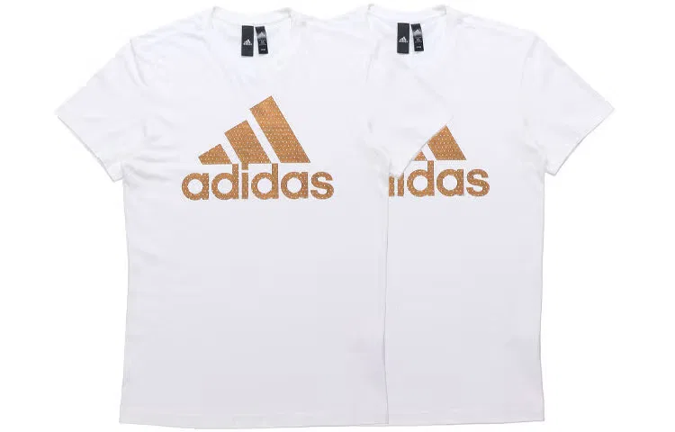 Футболка спортивная с принтом Adidas, белый — фото 3