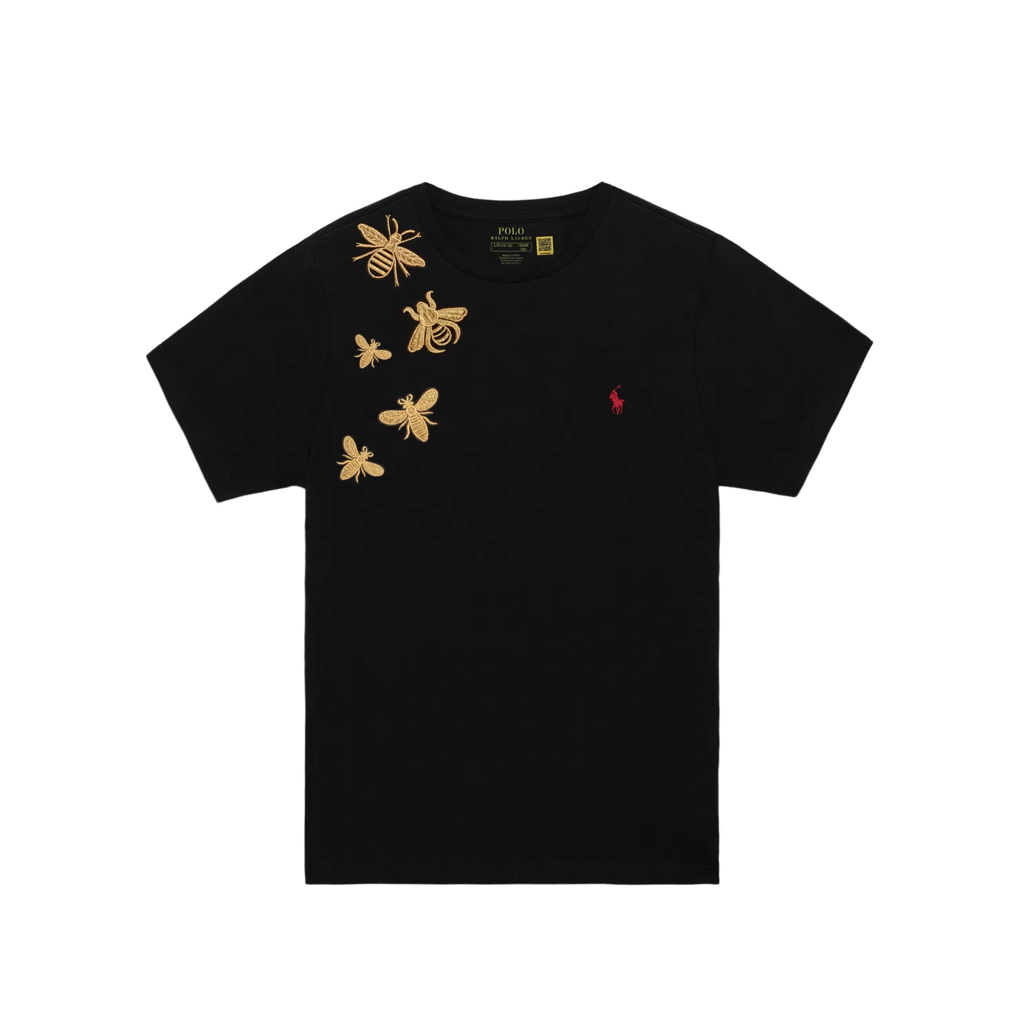 Футболка с круглым вырезом, хлопковая, Polo Ralph Lauren, Black