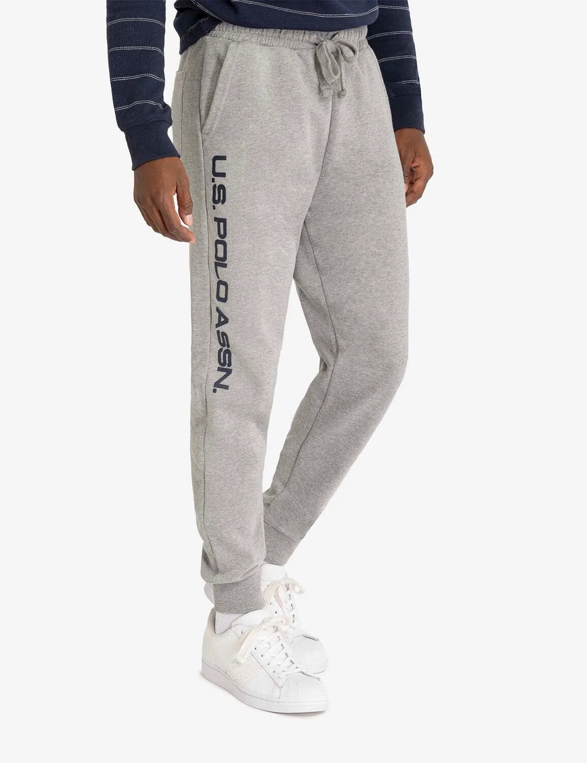 

Брюки U.s. Polo Assn. Graphic Print Fleece Jogger, серый