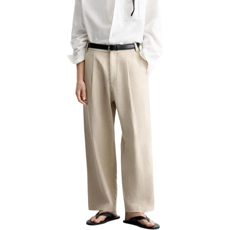Мужские брюки классические Nude/Beige ZARA, Nude/Beige — фото 4
