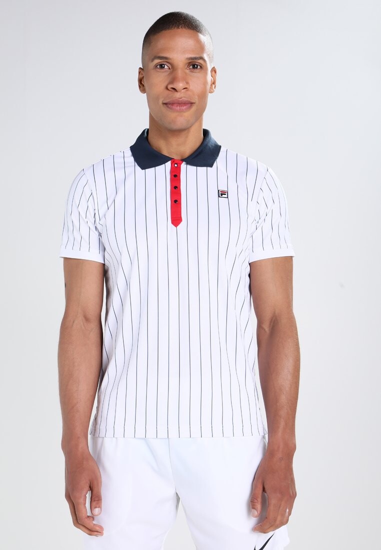 

Поло Stripes Fila, цвет white/peacot blue/red