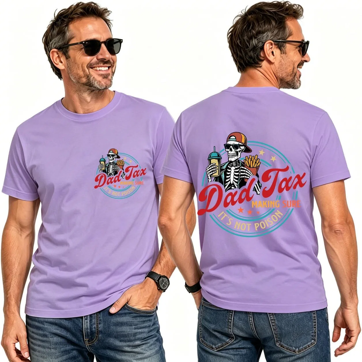 Мужская футболка с принтом Dad Shirts Generic, Purple
