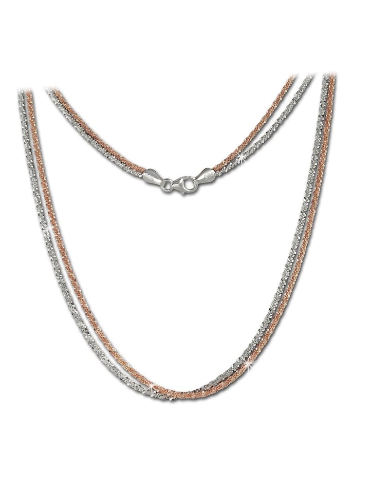 

SilberDream Женские колье SilverDream из серебра 925 пробы с золотым покрытием (333 проба розового золота), длина около 45 см