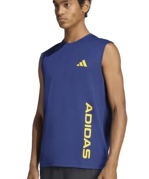 Мужская безрукавка с быстросохнущей тканью, модель Training Adidas, Dark Blue