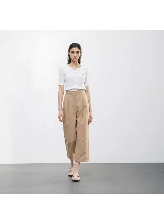 Брюки свободные зауженные Zara, хаки — фото 2