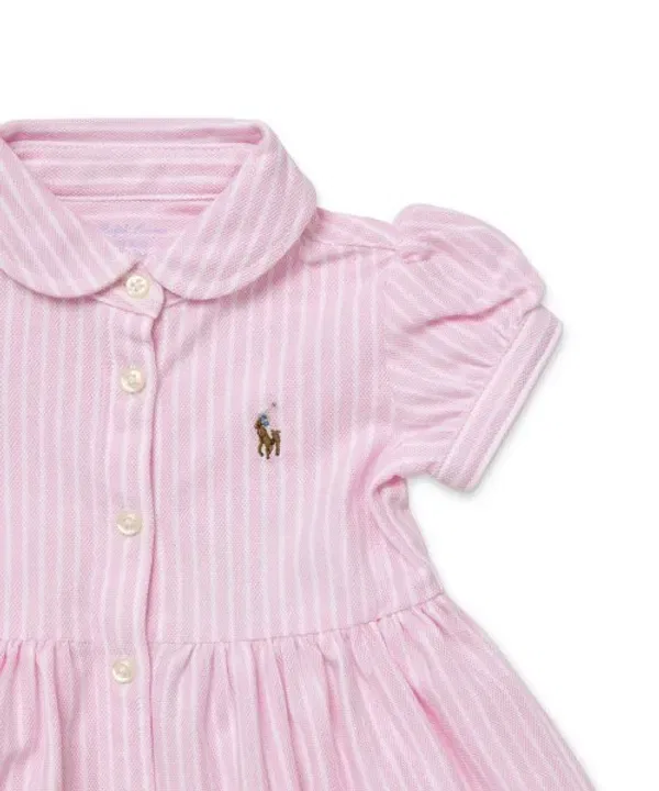 Платье-поло в полоску, Polo Ralph Lauren Children, розовый — фото 4