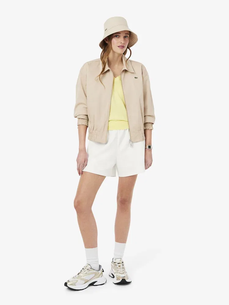 Шорты LACOSTE Double Face Pique, White — фото 4