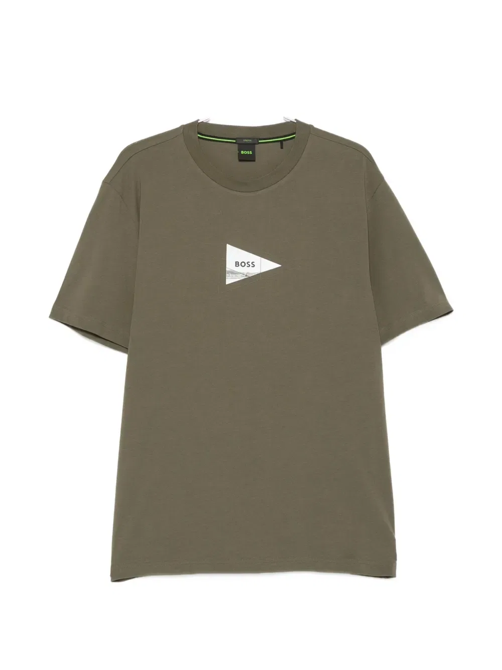 Футболка с принтом BOSS, цвет Khaki Green