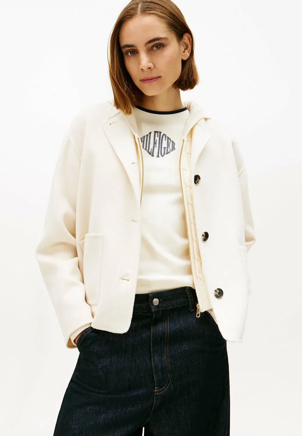 Куртка-Бомбер Tommy Hilfiger, Cream