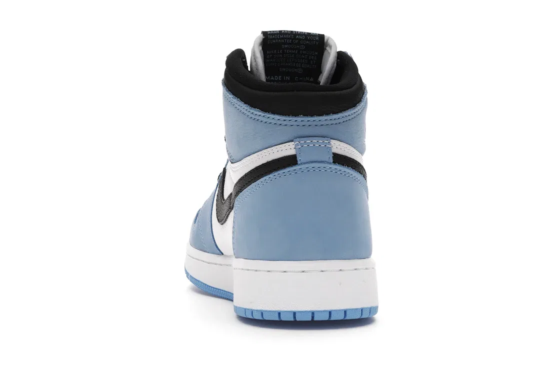 Детские кроссовки с перфорацией Jordan 1 Retro High OG Jordan, White/University Blue-Black — фото 4