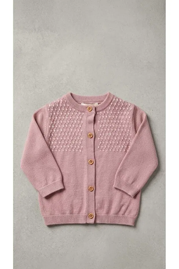 Детский кардиган хлопковый Rosa tri̇ko baby cardigan Ida Triko, Rose-Dyed-Ecru — фото 3