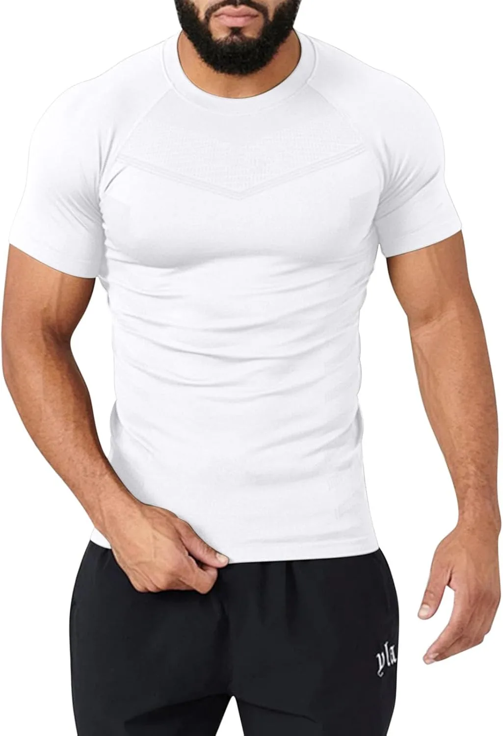 

Мужская футболка для тренировок Stretch Fitted Quick Dry Moisture Wicking Xiaojmake