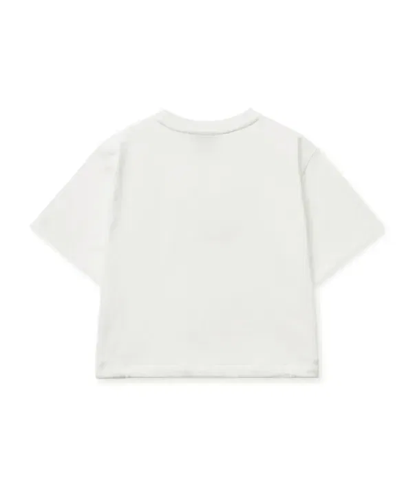 Футболка с коротким рукавом tag crop mtm tee, Brownbreath Kids, слоновая кость — фото 3