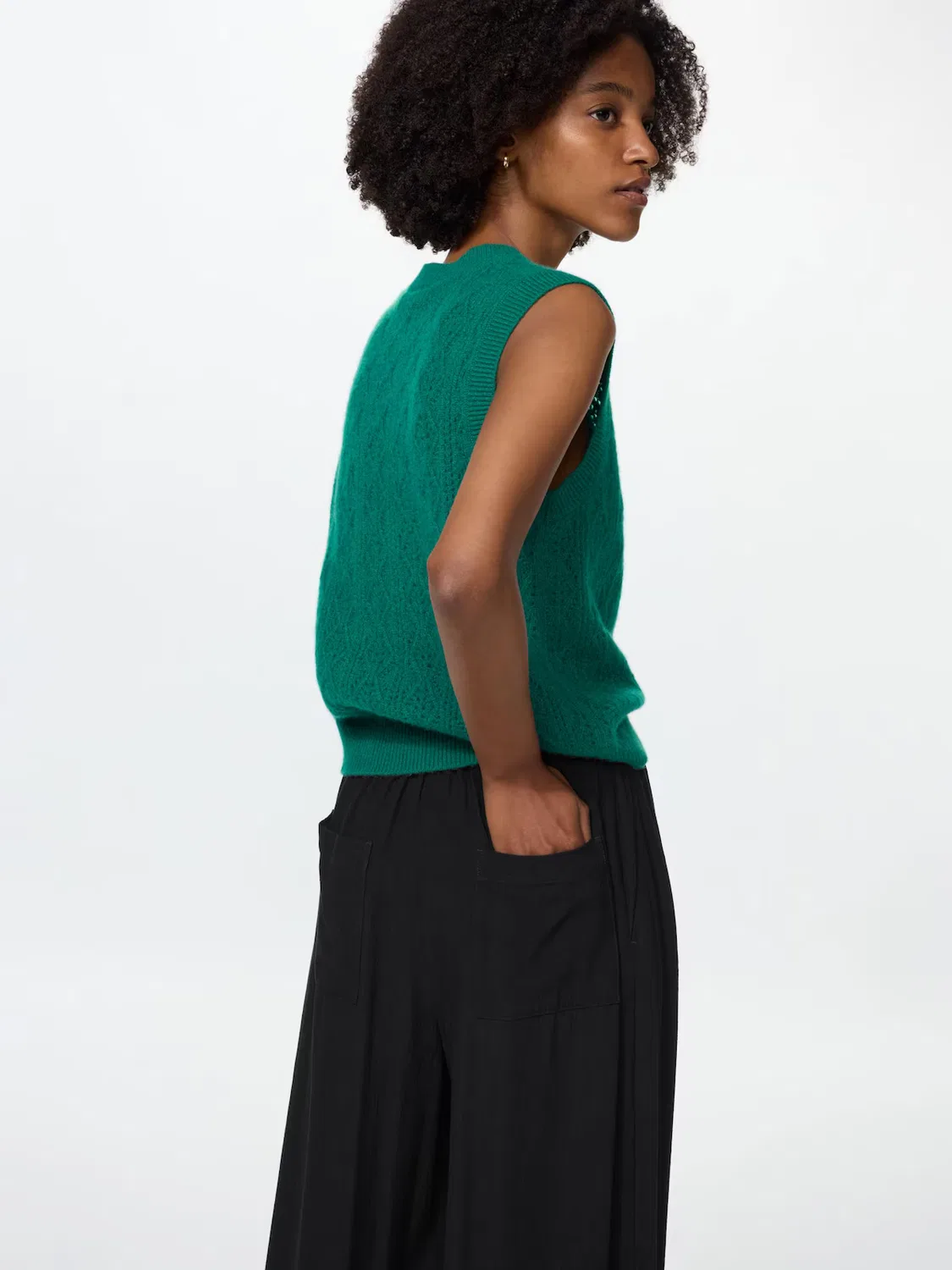 Брюки Uniqlo, широкие и удобные, темно-синий — фото 2