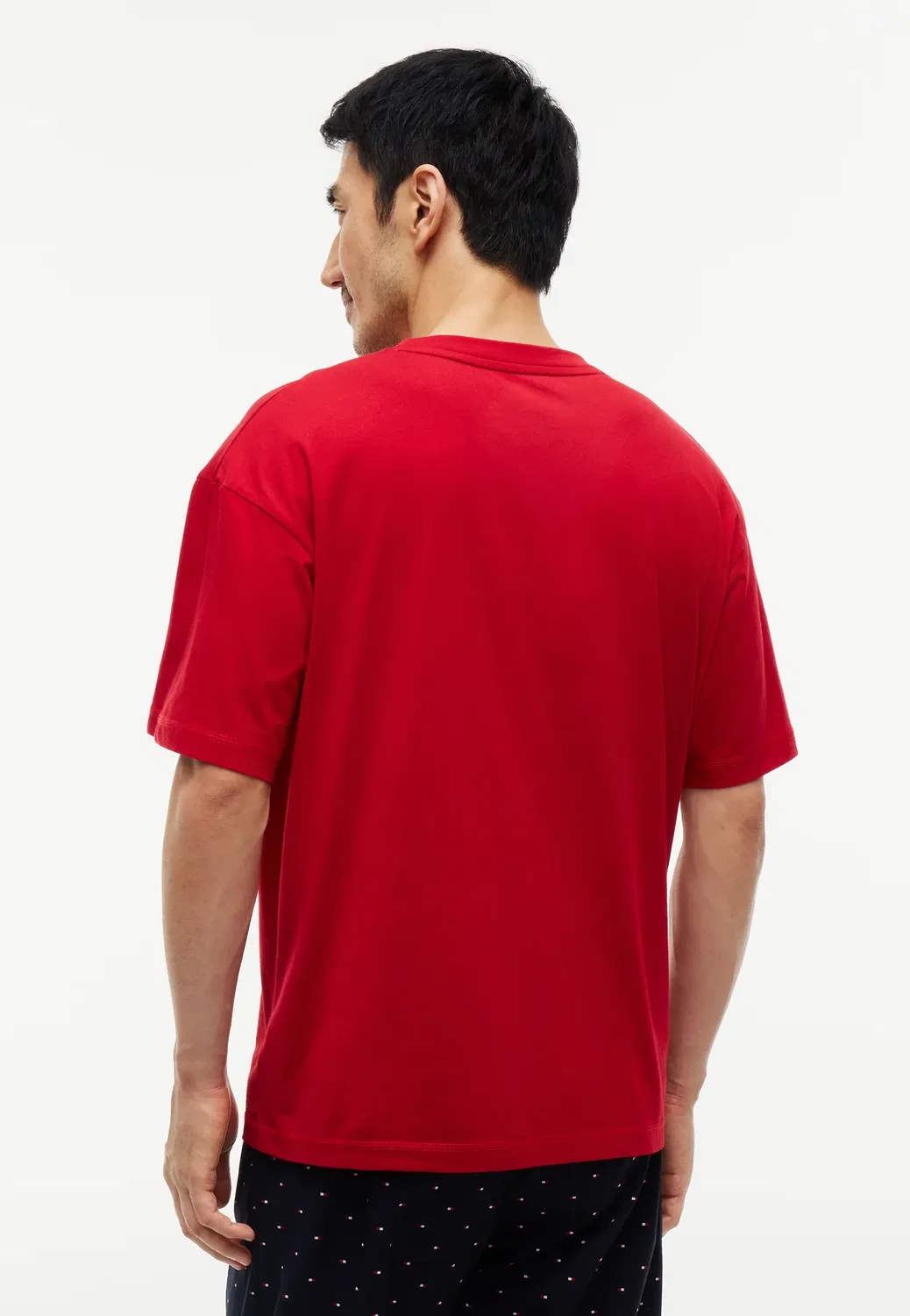 Оригинальный логотип на футболке - пижамная футболка Tommy Hilfiger, Medium Red — фото 3