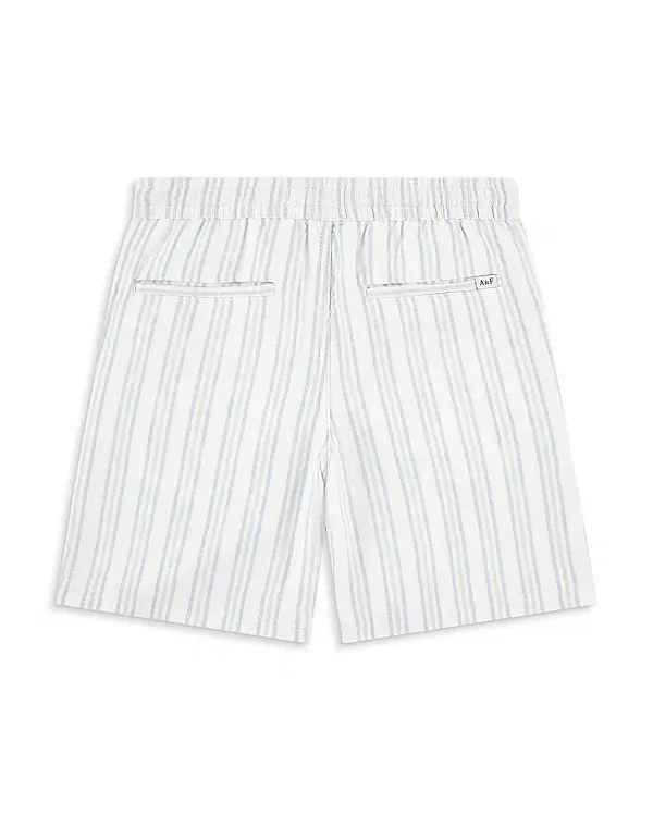 Детские шорты для мальчиков льняные Abercrombie Kids, Bright White — фото 2