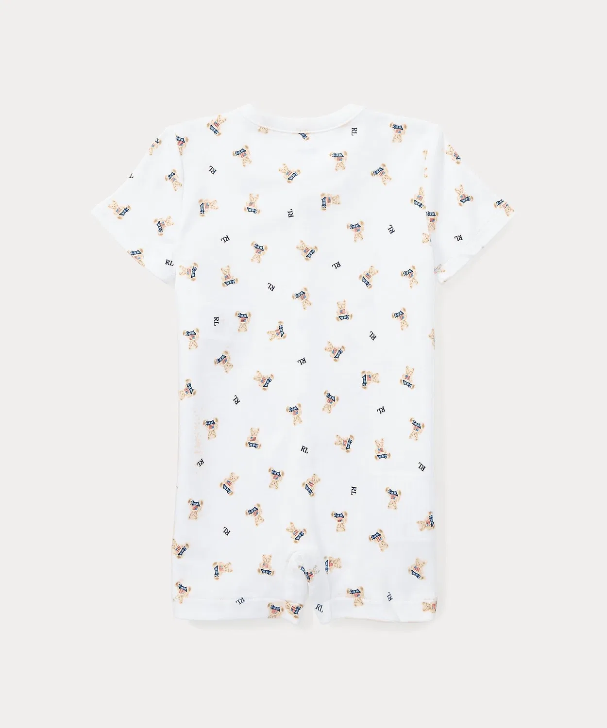 Детский хлопковый боди-комбинезон Polo Bear POLO RALPH LAUREN CHILDRENSWEAR, Белый — фото 2
