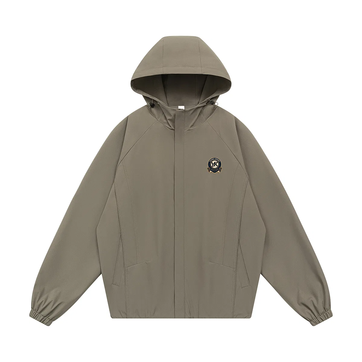 Детская куртка с капюшоном, приталенное, Khaki Green, YIVIKII