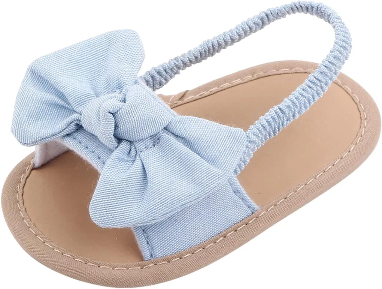 Детские сандалии для девочек с бантом, модель Bowknot Prewalker Walkers, Blue