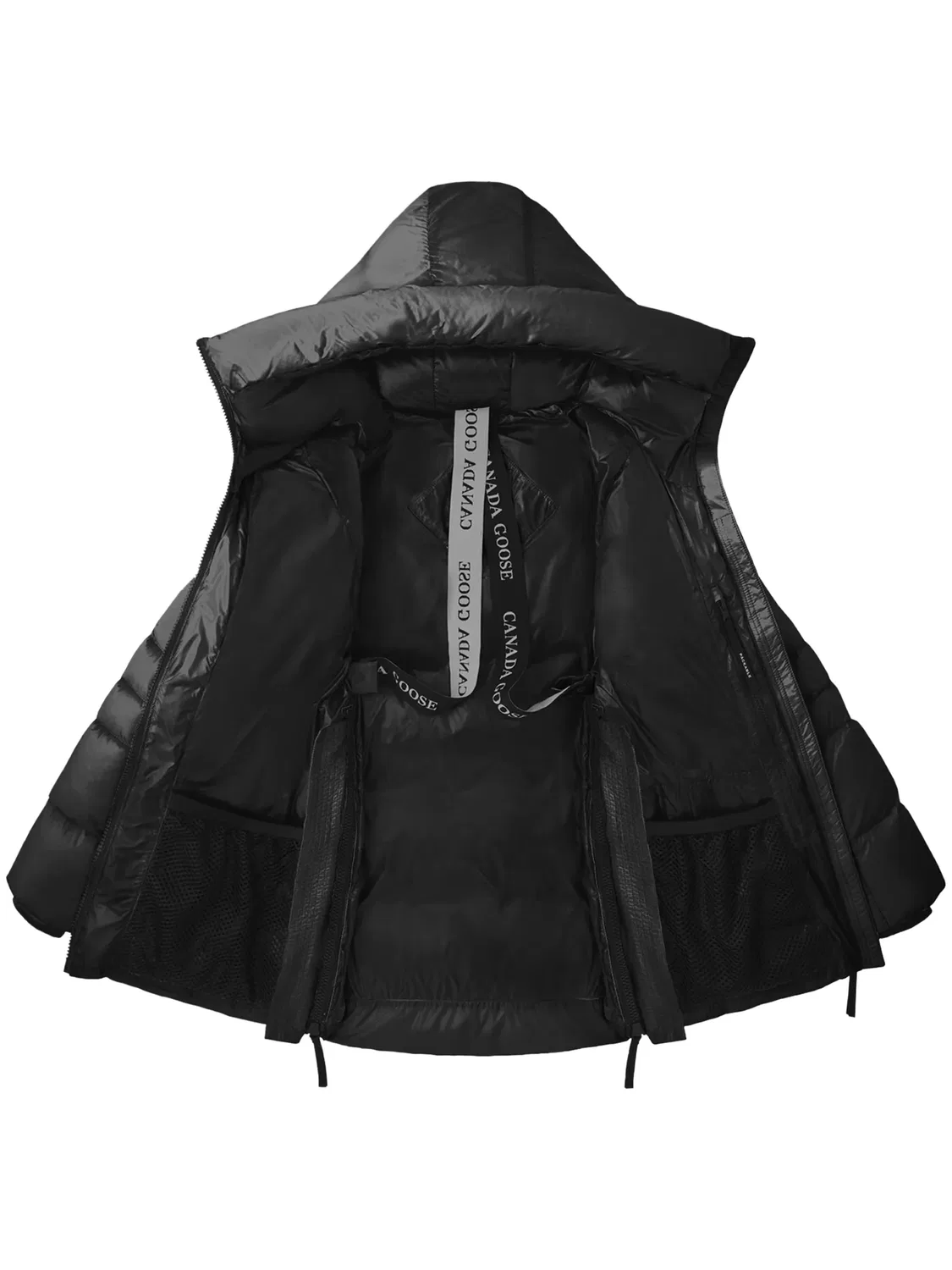 Женский пуховик стеганый с капюшоном Cypress Puffer Canada Goose, черный — фото 3